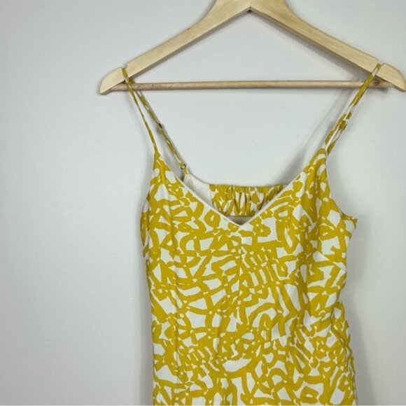 Anthropologie MAEVE Yellow White Ruffle Jumpsuit 0 - Picture 3 of 9